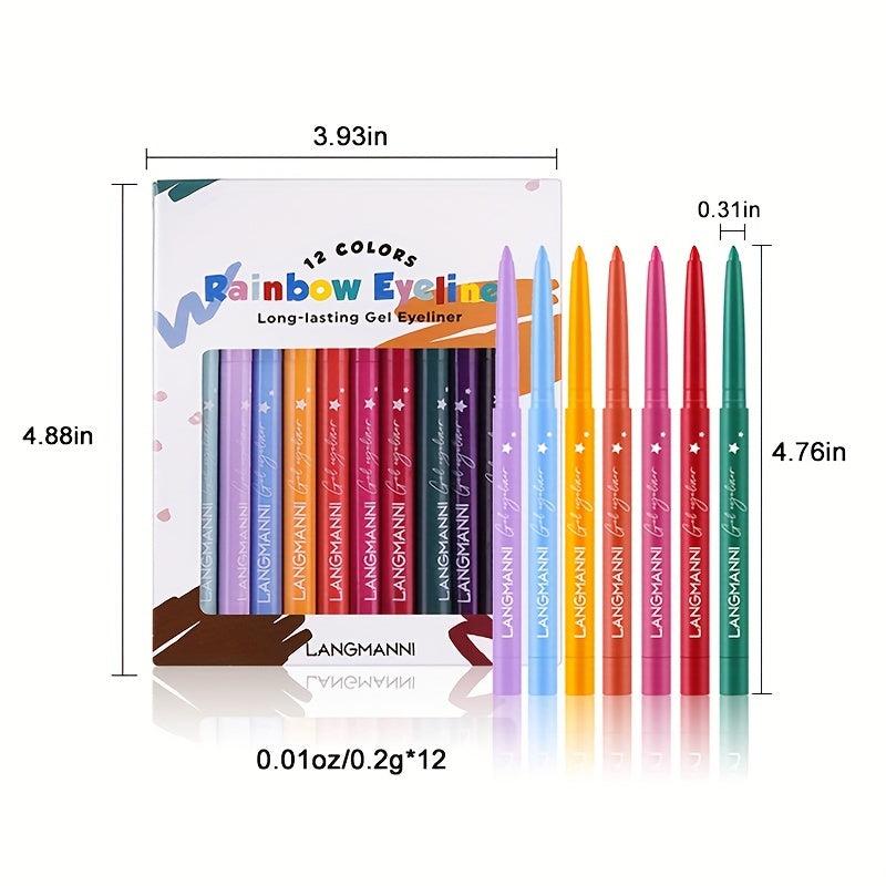 12 Brown Eyeliner Set Long Lasting No Smudge Matte Eyeliner Gift