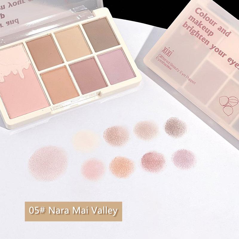 7 Eyeshadow Palette Pearly Shimmer Matte Finish Silky Texture