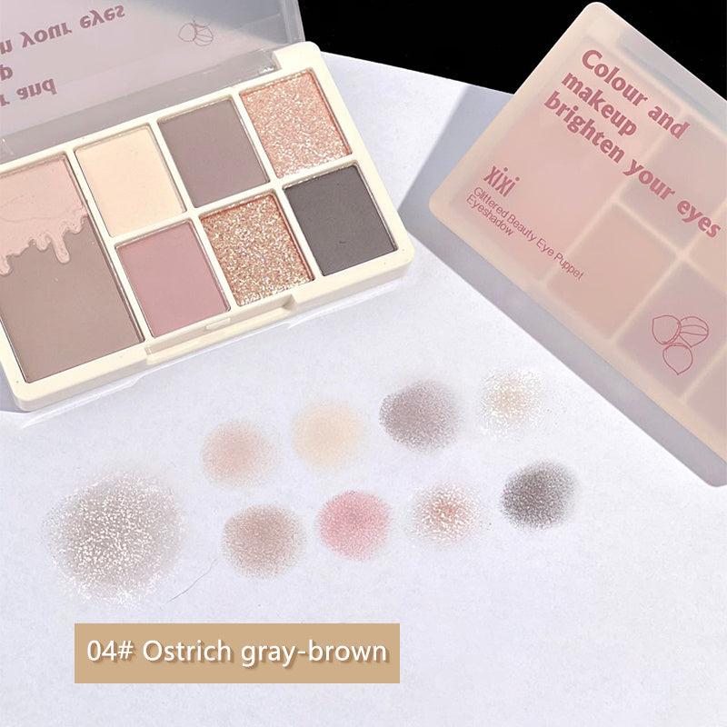 7 Eyeshadow Palette Pearly Shimmer Matte Finish Silky Texture