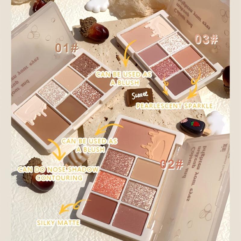 7 Eyeshadow Palette Pearly Shimmer Matte Finish Silky Texture