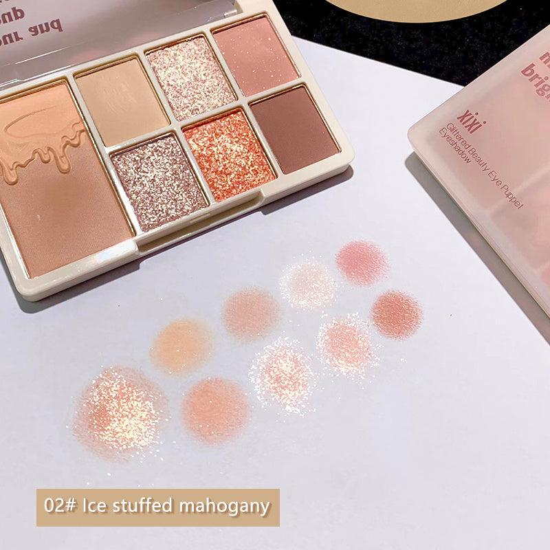 7 Eyeshadow Palette Pearly Shimmer Matte Finish Silky Texture