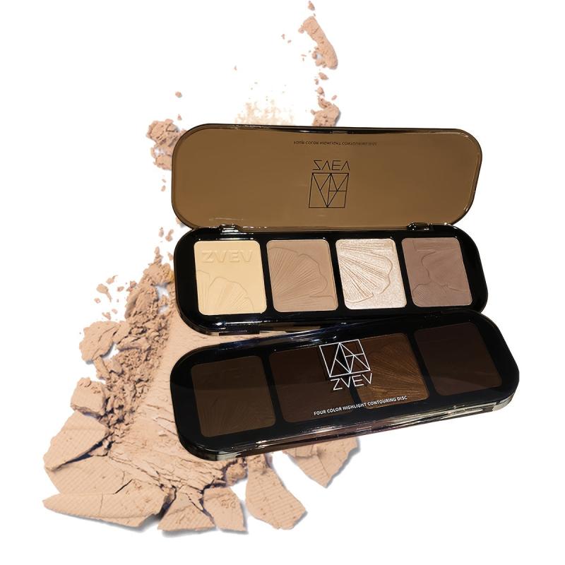 4 Colors Contouring Palette Eyeshadow Palette Brown Coffee Tone Matte Finish