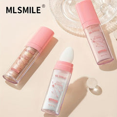 3pcs Fairy Highlighter Powder Set with Pearly Glitter and High Gloss Sequins