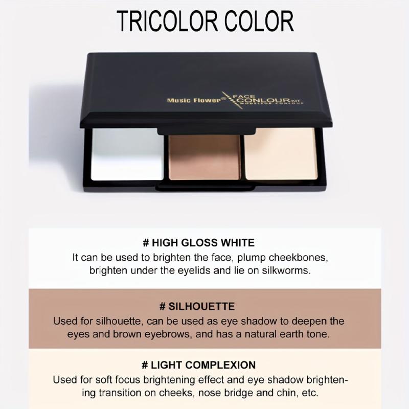 3 Colors Contouring Powder Correcting Highlighting Set
