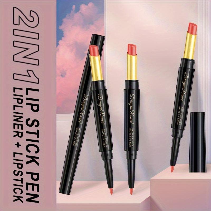 Dual-ended Lip Liner Pencil Non-Fade Lipstick 8 Colors