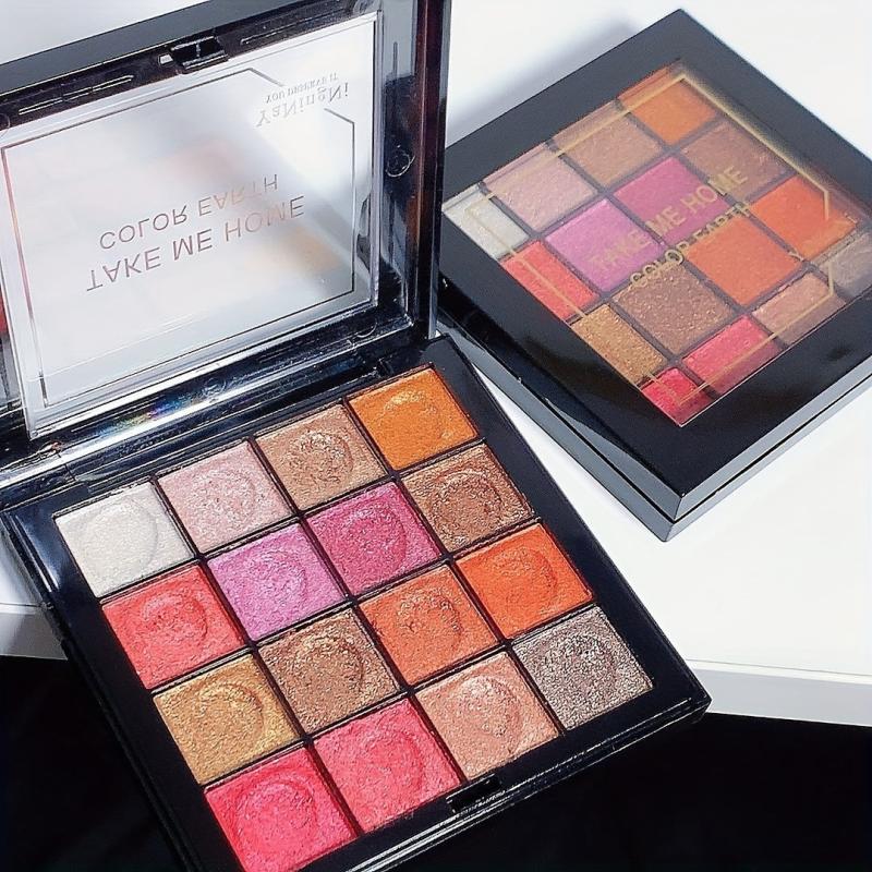 16 Shade Shimmer Eyeshadow Palette Waterproof Makeup Gift Set