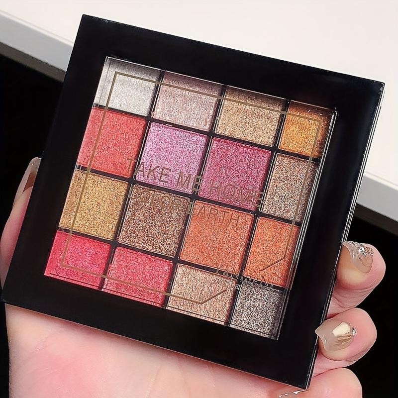 16 Shade Shimmer Eyeshadow Palette Waterproof Makeup Gift Set