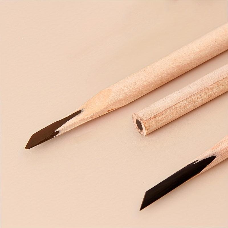Waterproof Wooden Eyebrow Pencils Smudge Proof Makeup Set