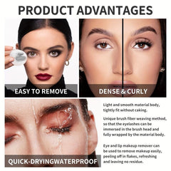 Waterproof 4D Double Effect Mascara Long Thick Clump Eyelashes Silicone Brush