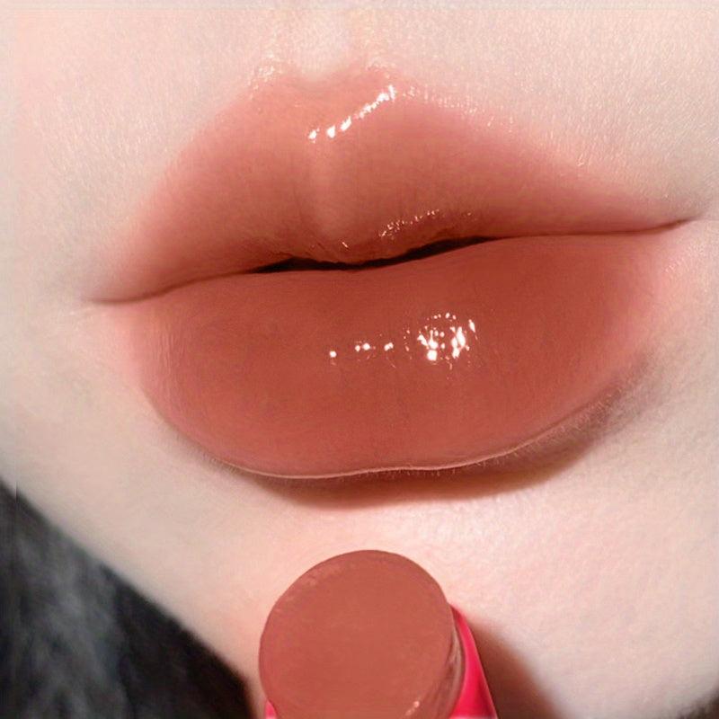 Shimmer Lipstick Long Wear Soft Waterproof Red Tube