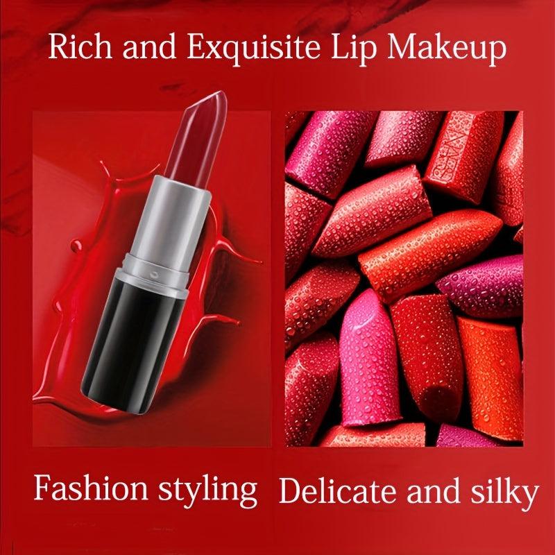 Silky Soft Cream Lipstick Nude Matte Moisturizing Sexy Smooth Lip Makeup