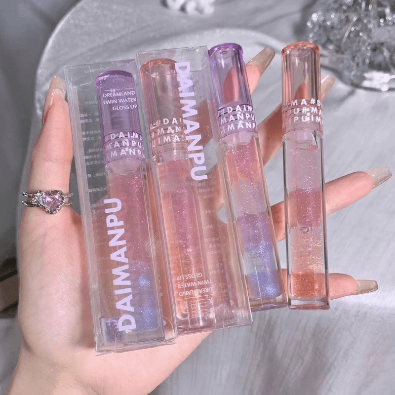 Lip Gloss Mirror Dewy Texture Moisturizing Smudge Proof Lip Plumping Stain
