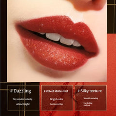 Glitter Matte Lip Stain: Long Lasting Waterproof Liquid Lipstick & Gloss