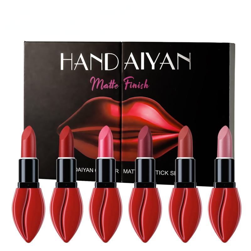 6 Pcs Set Waterproof Matte Lipstick Beauty Cosmetic