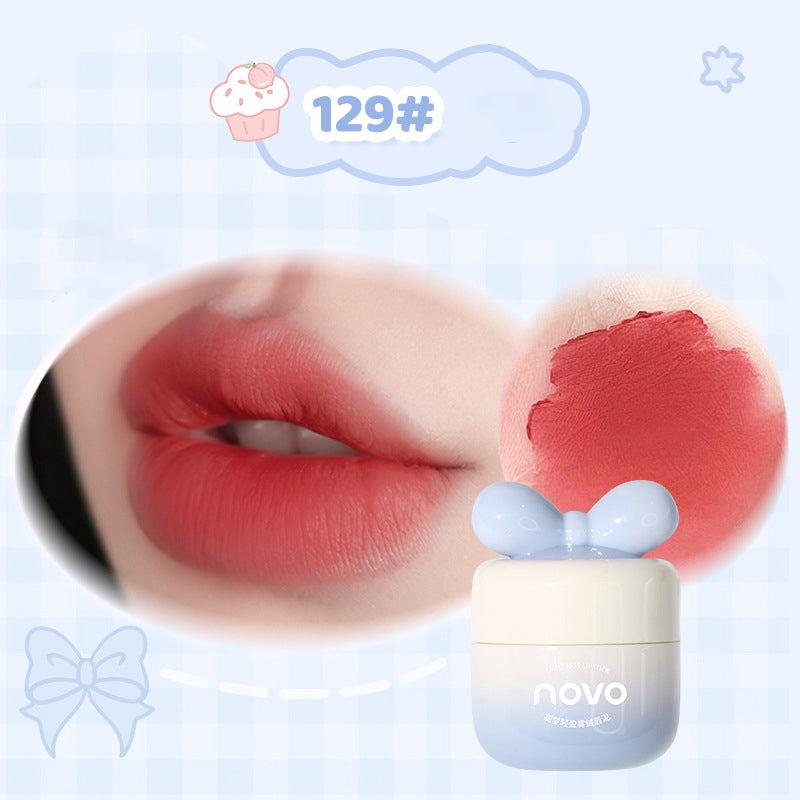 4 Colors Mousse Matte Lip Mud Velvet Lipstick Lip Gloss Long Lasting Lip Clay