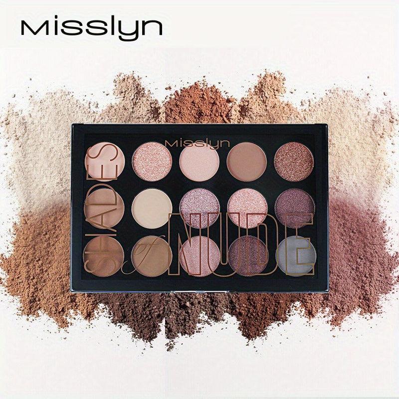 15 Shades Nude Eyeshadow Palette Natural Matte Shimmer Glitter Makeup