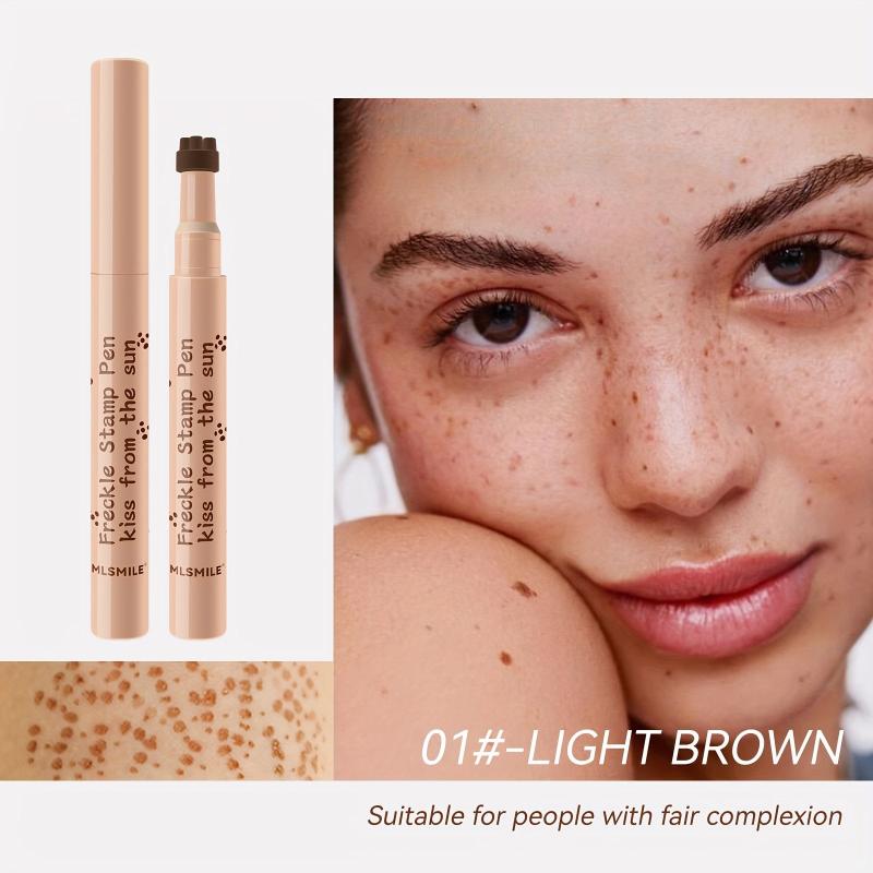 Freckle Pen Waterproof Natural Realistic 4 Colors Enhancing Makeup Look