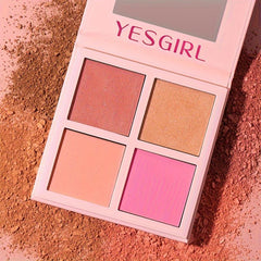 Blush Hot Pink Palette Face Makeup Blush Powder Matte 14g