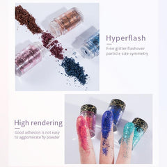 Pudaier 16 Colors Glittering Sequins Eye Shadow Powder for Women