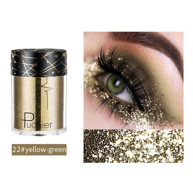 Pudaier 16 Colors Glittering Sequins Eye Shadow Powder for Women