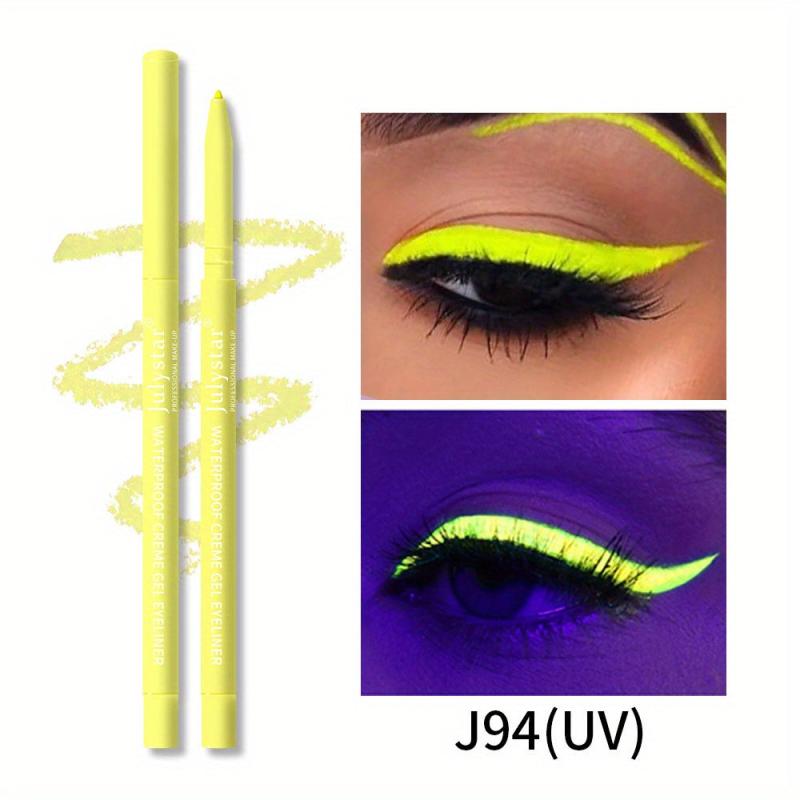 UV Fluorescent Eyeliner Gel Pen Waterproof Smudge Proof Pearly Eyeliner