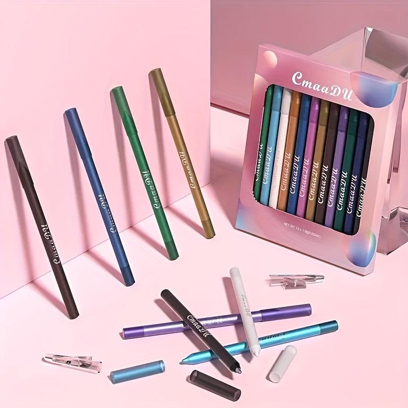 Long Wearing Eyeliner Pen Makeup 12 Colors
