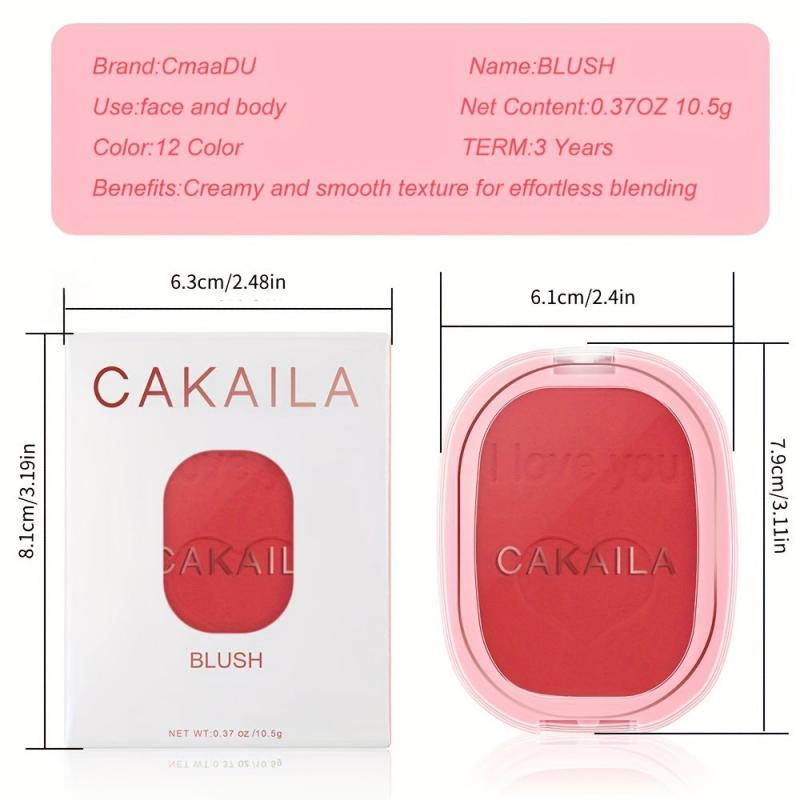 12-Color Matte Blusher for Long-Lasting Brightening Effect