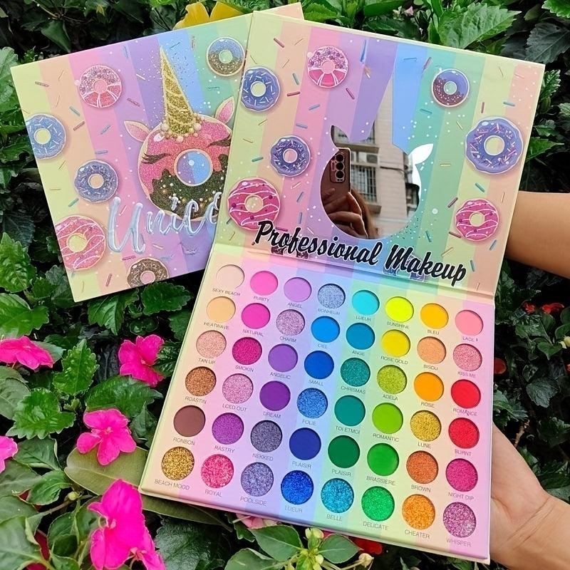 48 Colors Rainbow Eyeshadow Palette Matte Metallic Shimmer Bright Tone