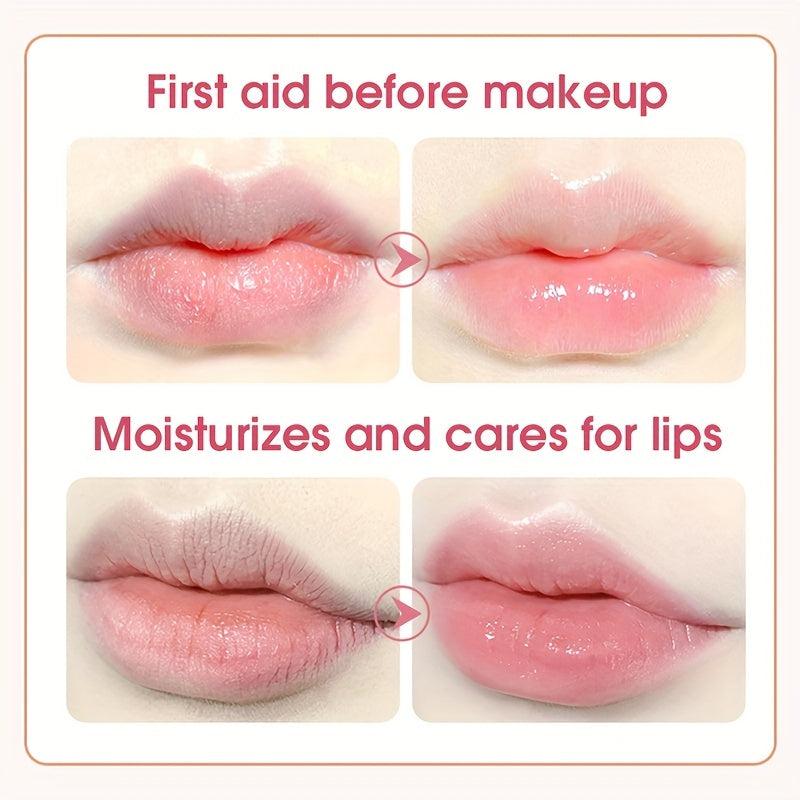 Strawberry Tinted Lip Balm Moisturizing Hydrating Lipstick Primer