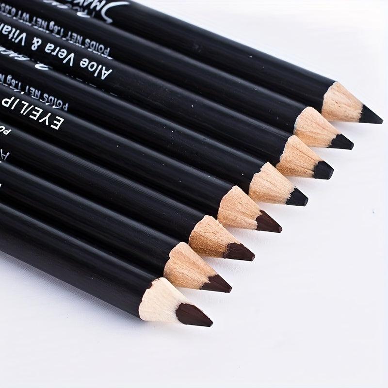 2pcs Eyebrow Pencil Carbon Eyeliner Dual-use Makeup Pen Smudge Proof