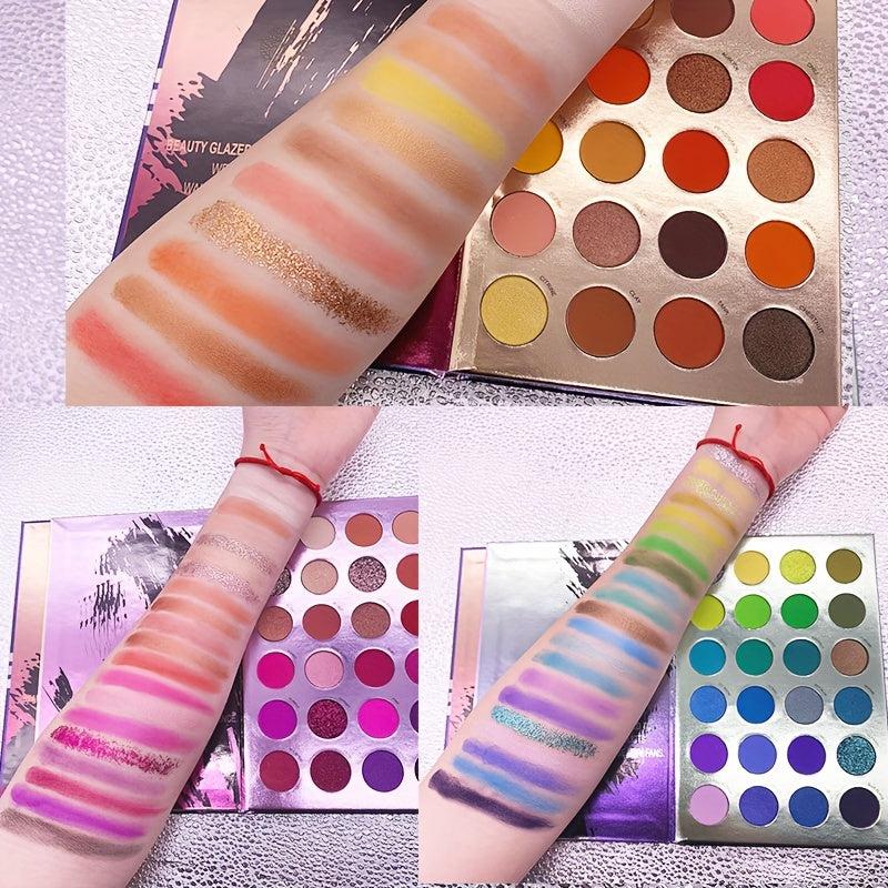 72 Color Eyeshadow Palette Book Style Pearly Matte Glitter Sequin Finish