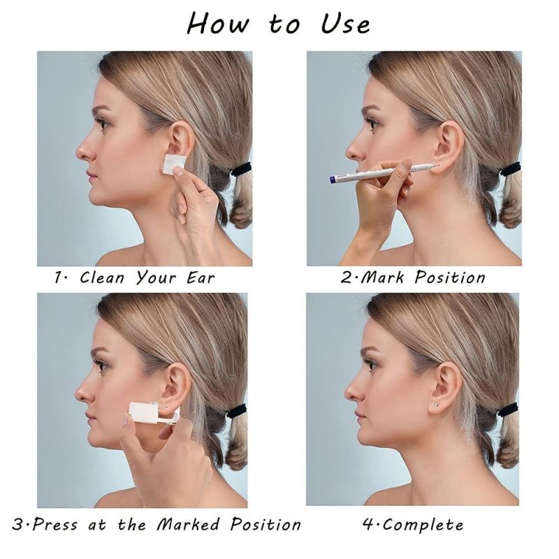 1PC Disposable Sterile Ear Nose Piercing Kit - NO PAIN Piercer