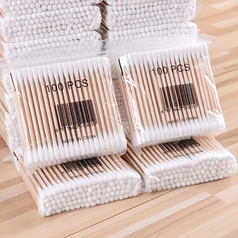 Disposable Double Cotton Tip Swabs for Ear Nose Clean