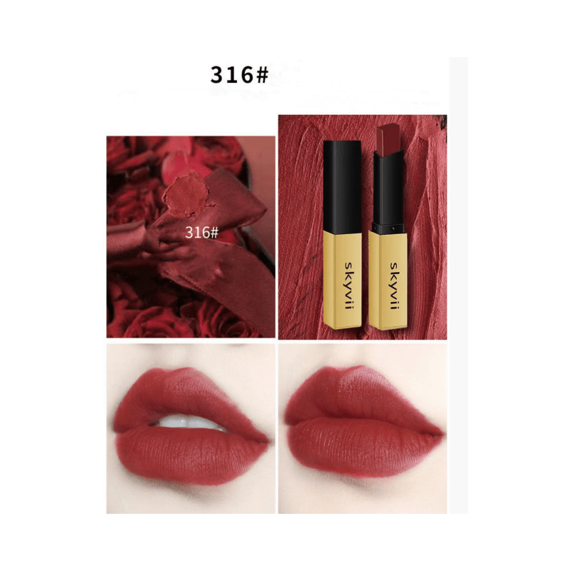 Long-Lasting Moisturizing Lipstick with Golden Shine