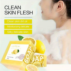2pcs Lemon Soap 100g Deep Cleansing Exfoliating Face Body Care Unisex