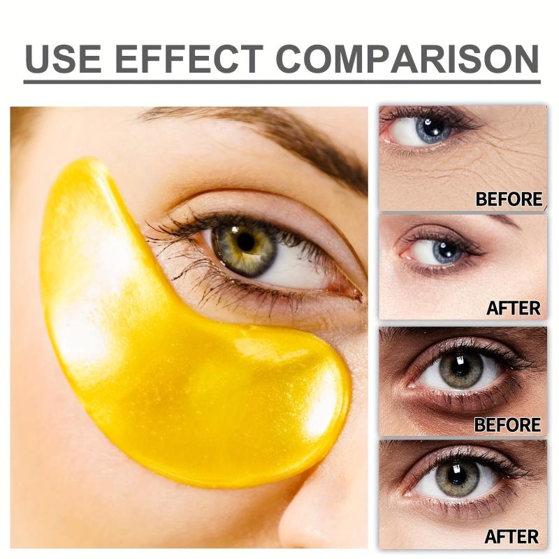 5 Pairs 24K Golden Eye Mask Eye Gel Dark Circle Puffiness Smooth Fine Lines