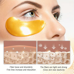 5 Pairs 24K Golden Eye Mask Eye Gel Dark Circle Puffiness Smooth Fine Lines