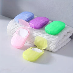 10pcs Disposable Soap Box Travel Portable Soap Sheet Student Carry On