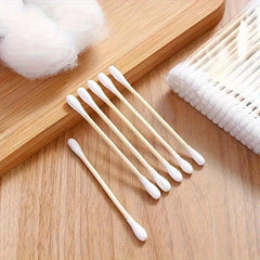 200pcs Double Ended Cotton Swabs Wooden Stick Cotton Swab