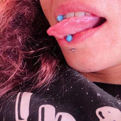 40 Pcs Colorful Stainless Steel Ball Tongue Rings Barbell Bars Piercing Set