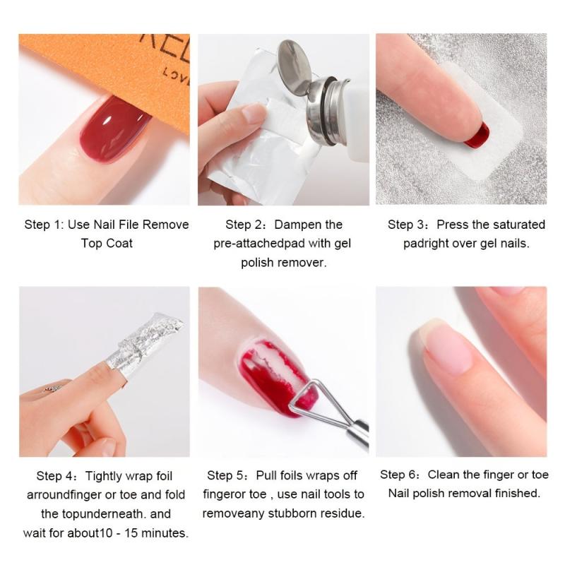Gel Polish Remover Wraps - Foil Wraps for Soak Off Gel Polish