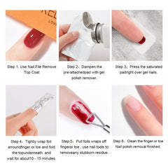 Gel Polish Remover Wraps - Foil Wraps for Soak Off Gel Polish