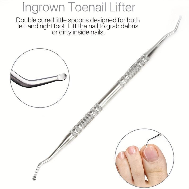Ingrown Toenail Pedicure Tool Kit 6 Pcs Stainless Steel Nail Care for Seniors