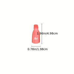 10 Reusable Pink Gel Polish Remover Caps Soak Off Clips