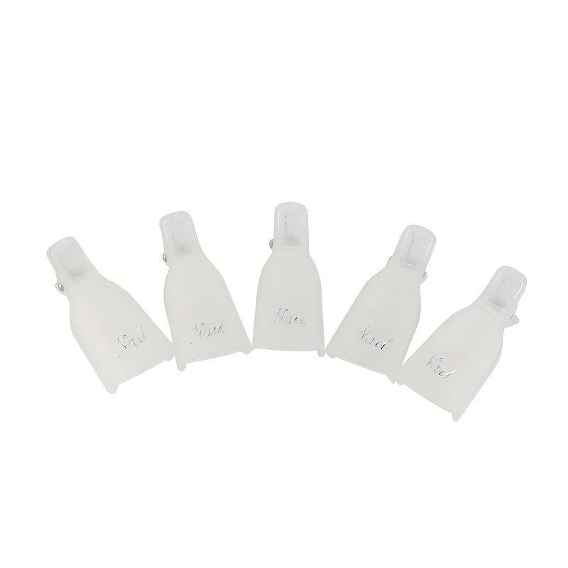 10 Reusable Pink Gel Polish Remover Caps Soak Off Clips