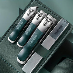 Manicure Set Nail Clippers Nail Care Tools 4 Pieces Green