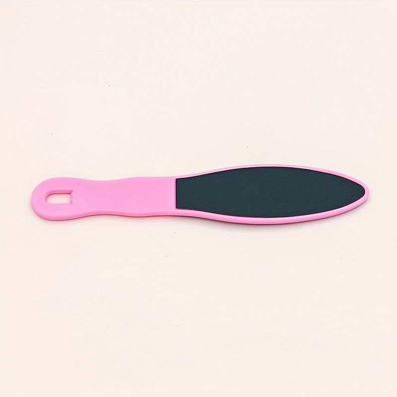 Double-Sided Pedicure Foot File Cuticle File Scrubber with Plastic Handle