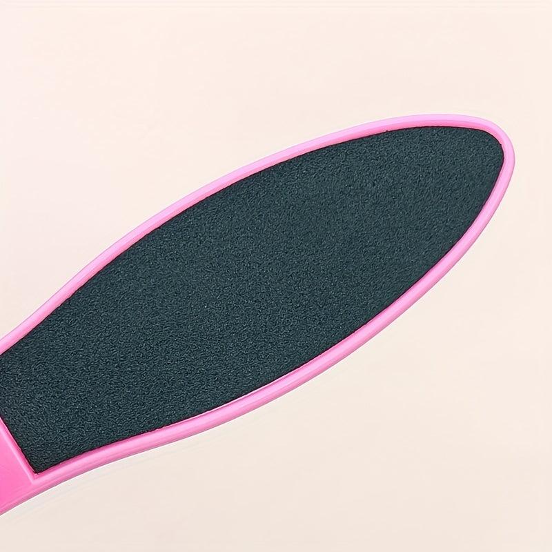 Double-Sided Pedicure Foot File Cuticle File Scrubber with Plastic Handle