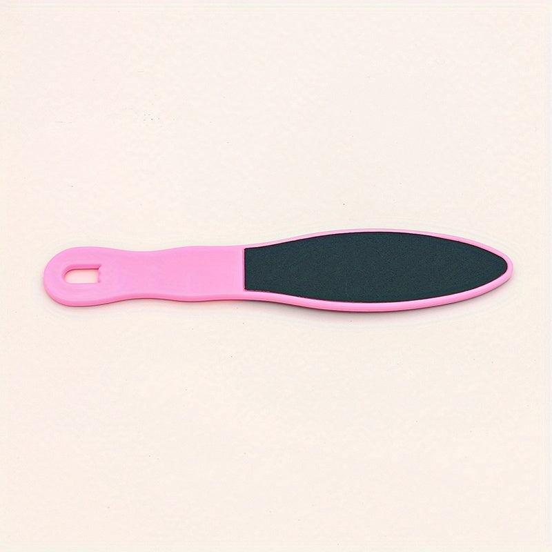 Double-Sided Pedicure Foot File Cuticle File Scrubber with Plastic Handle