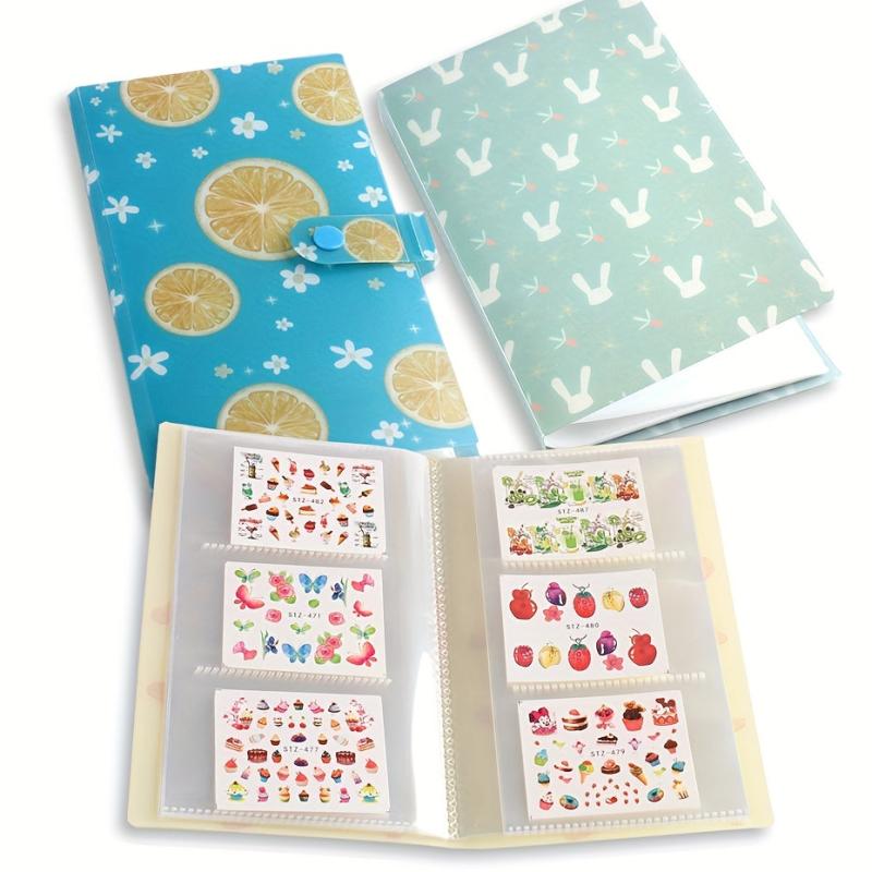 120 Slots Nail Art Sticker Storage Book Plastic Nail Art Tools Display
